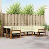 vidaXL Conjunto de sof&aacute;s de exterior con coj&iacute;n 6 pcs Natural y Crema