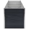 vidaXL Arriate de acero galvanizado gris antracita 240x80x77 cm