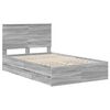 vidaXL Estructura de cama Gris Sonoma 120 x 200 cm Madera Ingenieril