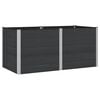 vidaXL Arriate elevado Negro 200 x 100 x 91 cm WPC y Aluminio