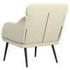 vidaXL Sill&oacute;n de cuero sint&eacute;tico color crema 63x76x80 cm