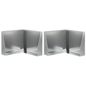 vidaXL Muro de Contenci&oacute;n 2 uds. 50 x 50 x 40 cm Acero Galvanizado