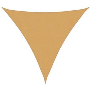 vidaXL Toldo de vela triangular HDPE arena 160 g/m&sup2; 3,6x3,6x3,6 m