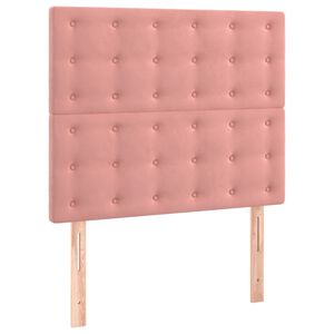 vidaXL Cabecero de cama rosa 80x5x118/128 cm Terciopelo