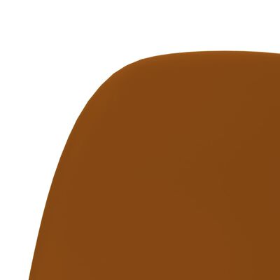 vidaXL Silla de comedor giratoria de terciopelo marrón
