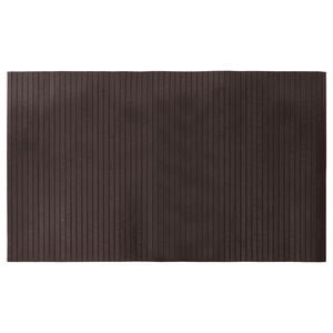 vidaXL Alfombra rectangular bamb&uacute; marr&oacute;n oscuro 60x100 cm