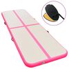 vidaXL Esterilla inflable de gimnasia con bomba 600x100x10 cm PVC rosa