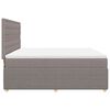 vidaXL Cama box spring con colch&oacute;n tela gris taupe 180x200 cm