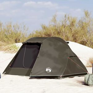 vidaXL Tienda de pesca para 3 personas impermeable marr&oacute;n