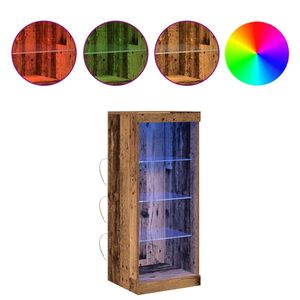 vidaXL Aparador LED Madera vieja 41 x 37 x 100 cm Madera de ingenier&iacute;a