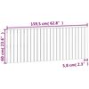 vidaXL Cabecero de cama de pared madera maciza pino negro 159,5x3x60cm