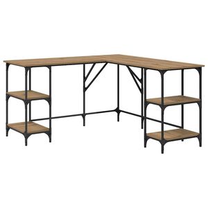 vidaXL Escritorio Roble artisan 139 x 139 x 75 cm Madera de ingenier&iacute;a