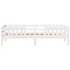 vidaXL Estructura de cama sin colchón madera maciza blanca 75x190 cm