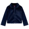 Chaqueta infantil de cuero sint&eacute;tico azul marino 104