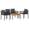 vidaXL Juego de muebles de exterior 4 uds. Gris y Gris Oscuro
