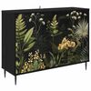 vidaXL Aparador RHENEN Roble Negro 102 x 33 x 76 cm