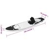 vidaXL Set de tabla de paddle surf hinchable negro 330x76x10 cm