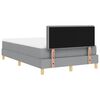 vidaXL Cama Box Spring LED con colch&oacute;n Gris Claro 120 x 190 cm tela