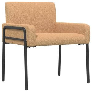 vidaXL Sill&oacute;n auxiliar Beige Boucl&eacute;