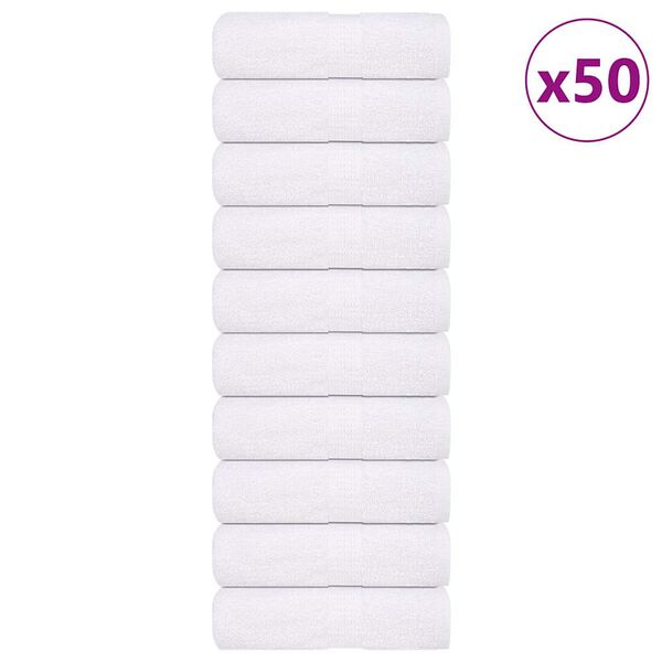 vidaXL Toallas de invitados FROGN 50 uds blanco 30x50 cm 360 g/m&sup2;