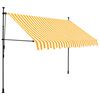vidaXL Toldo manual retr&aacute;ctil con LED blanco y naranja 300 cm
