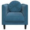 vidaXL Sill&oacute;n con coj&iacute;n terciopelo azul