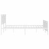 vidaXL Estructura cama sin colchón con estribo metal blanco 200x200 cm