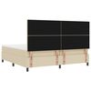 vidaXL Cama tipo Box Spring con colch&oacute;n Crema 200 x 200 cm tela