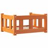 vidaXL Cama para perro con almacenamiento Marrón cera 55 x 45 x 28 cm