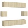 vidaXL Juego de muebles de sal&oacute;n 6 piezas roble Sonoma