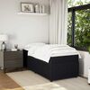 vidaXL Cama box spring con colch&oacute;n terciopelo negro 100x200 cm