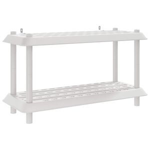 vidaXL Estanter&iacute;a 2 niveles 100 x 40 x 55,5 cm PP Blanco