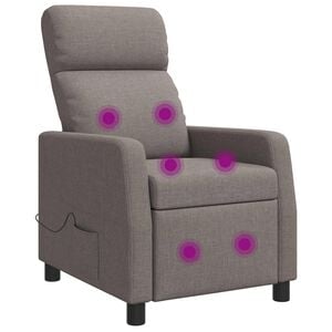 vidaXL Silla de masajes reclinable Topo Tela