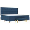 vidaXL Cama tipo Box Spring con colch&oacute;n Azul 200 x 200 cm tela