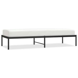 vidaXL Estructura de cama sin colch&oacute;n metal negro 75x190 cm