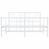 vidaXL Estructura cama sin colchón con estribo metal blanco 140x200 cm