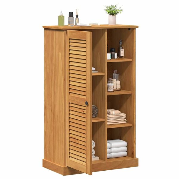 vidaXL Mueble de Cuarto de Ba&ntilde;o con estante VIGO Marr&oacute;n y Marr&oacute;n Miel