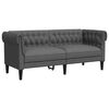 vidaXL Sofá Chesterfield Otro Gris oscuro 182.5 x 74.5 x 74.5 cm tela