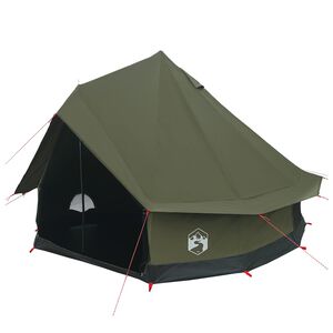 vidaXL Tienda Familiar Verde militar 6 personas Algod&oacute;n Sint&eacute;tico