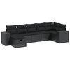 vidaXL Set de sof&aacute;s de jard&iacute;n 8 piezas y cojines rat&aacute;n sint&eacute;tico negro