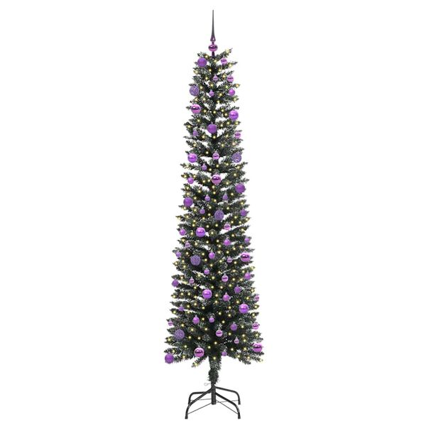 vidaXL &Aacute;rbol de Navidad artificial Verde 210 cm PVC, Pl&aacute;stico y Acero