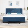 vidaXL Cama tipo Box Spring con colch&oacute;n Azul 200 x 200 cm tela
