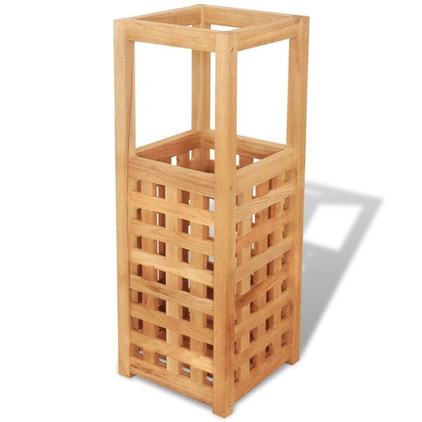 vidaXL Parag&uuml;ero 18x18x50 cm madera maciza de nogal