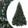 vidaXL &Aacute;rbol de Navidad artificial con ramas articuladas 210 cm acero