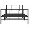 vidaXL Estructura cama sin colch&oacute;n con estribo metal negro 80x200 cm