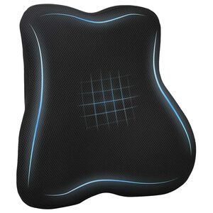 vidaXL Almohada lumbar Negro Espuma Viscoel&aacute;stica 40 x 40 x 11 cm