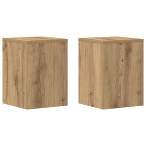 vidaXL Soportes de plantas 2 uds madera roble artisian 25x25x35 cm
