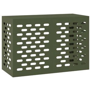 vidaXL Funda para Aire Acondicionado Verde oliva 90 x 40 x 60 cm Acero