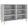 vidaXL Aparador de madera contrachapada gris hormig&oacute;n 103,5x35x70 cm
