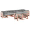 vidaXL Set de sof&aacute;s jard&iacute;n 8 pzas con cojines madera de abeto Douglas